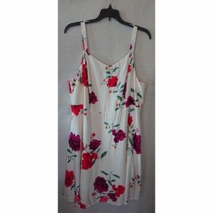 Flowing White Floral Old Navy Strap Dress